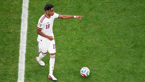 Lamine Yamal, durante el partido entre Espa�a y Portugal.