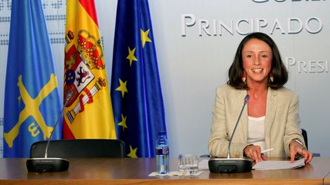 La portavoz del Ejecutivo asturiano y consejera de Derechos Sociales y Bienestar, Melania �lvarez