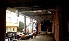 Obra del tanatorio de Camari�as promovido por el Concello y financiado por la Diputaci�n.