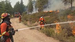 Extincin del fuego en Asturias