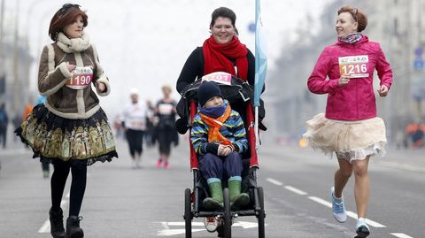 Carrera en Minsk con motivo del D�a Internacional de la Mujer. 