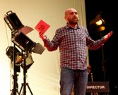 El actor Federico P�rez hace de maestro de ceremonias en la gala noiesa