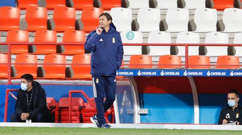 Jos ngel Ziganda, durante el Lugo-Real Oviedo