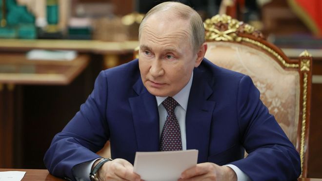 El presidente de Rusia, Vladimir Putin, ayer en Mosc.
