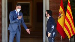 S�nchez y Aragon�s, durante su encuentro en la Moncloa el pasado junio.