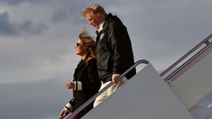 Los Trump llegaron el viernes a Palm Beach para pasar el fin de semana