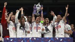 Los futbolistas del Toulouse.Los futbolistas del Toulouse celebran su victoria en la Copa de Francia