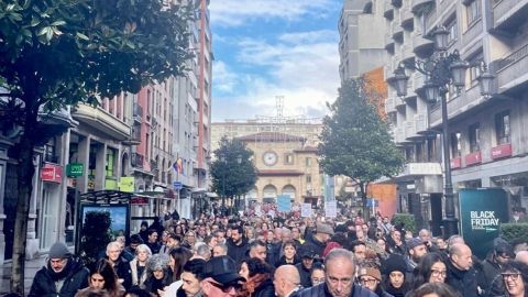 Manifestacin de autnomos por el centro de Oviedo