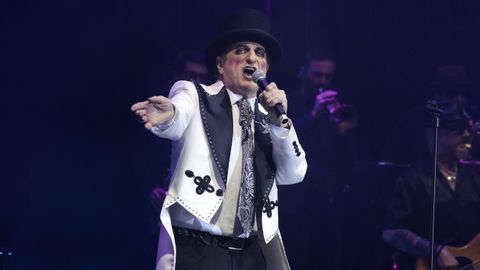 Javier Gurruchaga durante un concierto de la gira en Madrid.