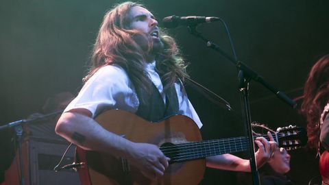 Carlos Ares durante el concierto que ofreci� en Santiago el pasado fin de semana.