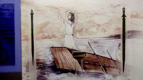 Espadas de bronce de hace tres mil años localizadas en el río Ulla