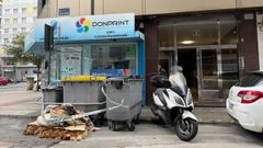 Restos del colch�n que ardi� en una vivienda en la calle Teixeira de Pascoaes