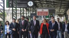 El ministro de Transportes, scar Puente, visit con autoridades las obras de la estacin intermodal de tren de Lugo