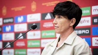 La seleccionadora nacional Sonia Berm�dez, durante la rueda de prensa concedida este martes.