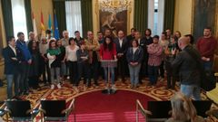 Sara Gonz�lez Lolo lee el manifiesto fundacional del Observatorio contra la Violencia en el ayuntamiento de Gij�n