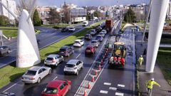 Corte al tr�fico del ramal de San Crist�bal con Alfonso Molina