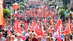 Las manifestación del 1 de mayo en Galicia, en imágenes