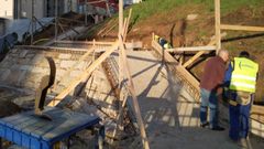 Obras de las escaleras que conectar�n Salgado Torres con General Rub�n