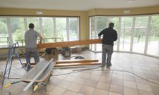 Trabajos de reparaci�n en la cafeter�a del centro realizados el pasado mes de mayo. 