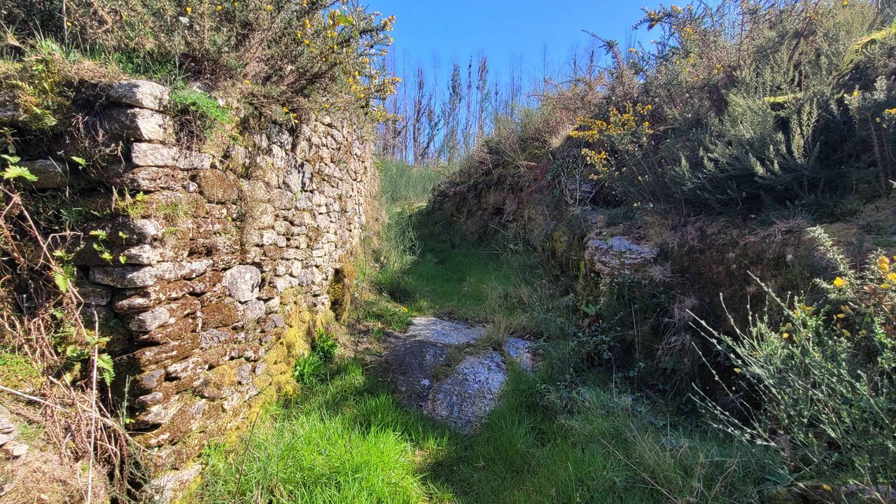 El acceso al castro de A Graña, en Toques, evoca la Galicia eterna