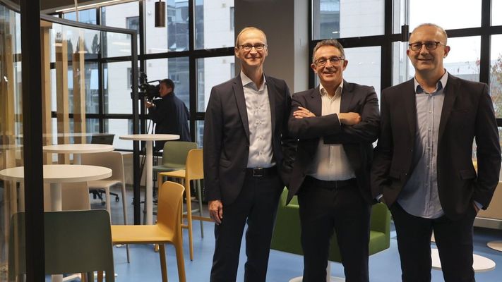 Los fundadores de Mestrelab, de izquierda a derecha,&nbsp;Javier Sardina, Santiago Dom&iacute;nguez y Carlos Cobas.