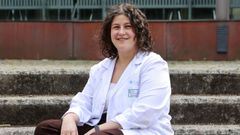 A psic�loga Mar�a Villarino no Hospital de Oza da Coru�a, un dos centros onde pasa consulta.