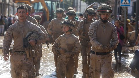 Militares desplegados en Valencia