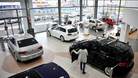 El concesionario de Gndara Motor, en una imagen de archivo, cuando an tena actividad y vehculos a la venta.