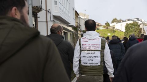 Manifestaci�n en Corcubi�n, el 19 de enero del 2026, por los nuevos controles a la pesca de bajura.