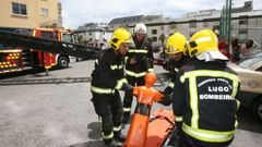 Imagen de archivo de los bomberos de Barreiros durante un simulacro