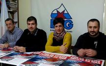 Fraga, en el centro, junto a otros miembros del Bloque de Viveiro.