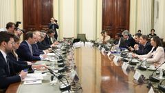 El ministro Planas durante la reuni�n con los ministros de Agricultura de Hungr�a y B�lgica