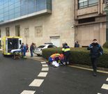 El 061 asisti� al herido, mientras polic�as locales regulaban el tr�fico.