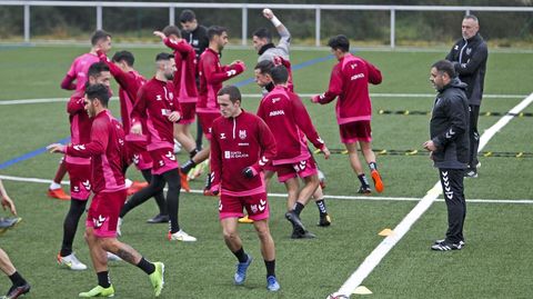 Uno de los �ltimos entrenamientos del Pontevedra antes de acabar el 2021
