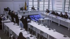 El juicio por la tragedia ferroviaria de Angrois se celebr� en el Juzgado de lo Penal n�mero 2 de Santiago en una vista que tuvo que trasladarse a la Cidade da Cultura para poder dar cabida a todas las partes representadas en la causa