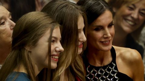 La reina, la princesa y la infanta, tras el concierto