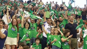 La afici�n lice�sta, durante el quinto partido de la final de la OK Liga.