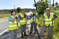 Cuatro de los participantes, el viernes en Ponte Olveira.