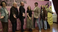 Presentaci�n da programaci�n completa do EMHU 2026. Coa alcaldesa, In�s Rey, acompa�ada polo director art�stico do EMHU, Luis Piedrahita, e pola actriz B�rbara Grand�o
