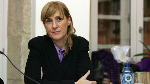 Bego�a Caama�o, na presentaci�n de��Circe ou o pracer do azul� no ano 2009