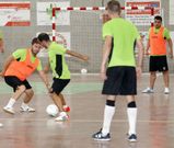 Los jugadores del Mes�n A Fuga-Xove durante un entrenamiento de esta pretemporada. 