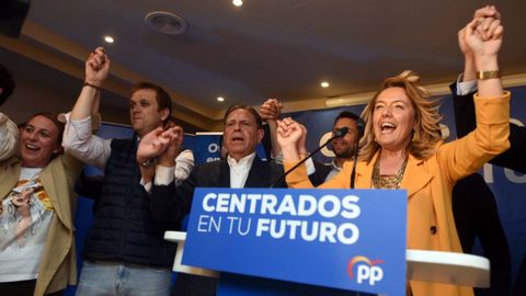 Teresa Mallada en la noche electoral
