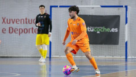 Alberto Mirás durante el partido de Copa del Rey ante el Lugo Sala