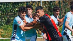 El jugador juvenil del Celta Fortuna Anthony Khayat, durante el partido ante el Arenas de Getxo.