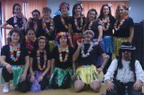 El grupo de spinning del gimnasio Sport Unlimited de Bertamir�ns no dud� en disfrazarse para hacer ejercicio. 