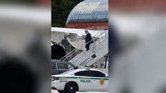 Donald Trump, a su llegada a Miami