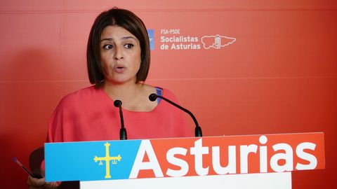 Rueda de prensa de la vicesecretaria general de Accin Poltica e Institucional de la FSA-PSOE y diputada por Asturias, Adriana Lastra