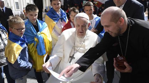 El papa, durante la audiencia general de este viernes