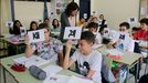 Clase de Matemticas en segundo de ESO en el IES As Marias (Betanzos) con la profesora Sofa Cendn Castillo