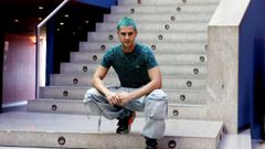 Eduardo Casanova, durante una visita a Pontevedra